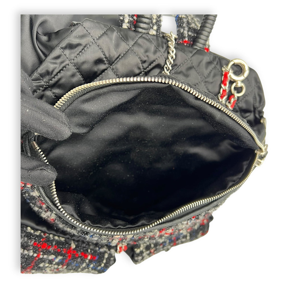 Astronaut  Backpack Multi-colour in Tweed, Silver hardware