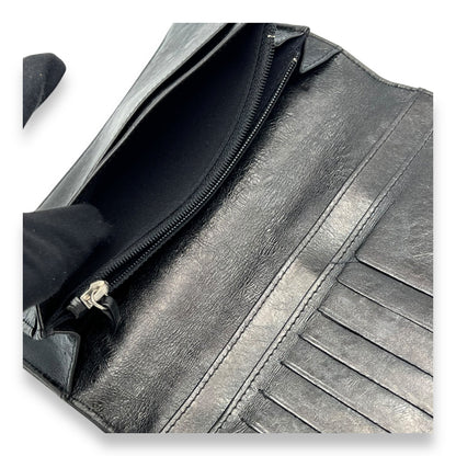 Reissue Wallet Black in Calfskin, Ruthenium hardware
