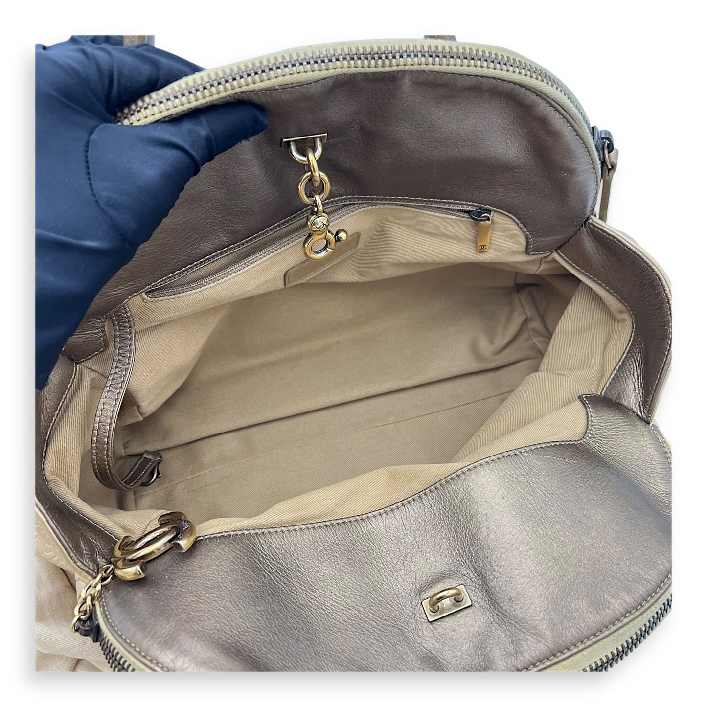 2 WAY BAG Top Handle Bag Gold in Calfskin, Brushed Gold hardware