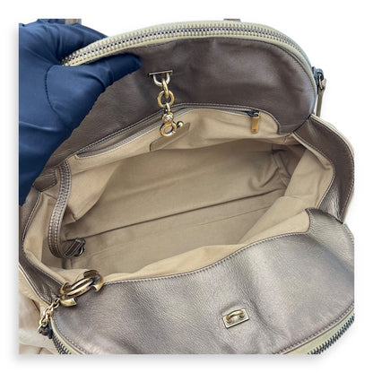 2 WAY BAG Top Handle Bag Gold in Calfskin, Brushed Gold hardware
