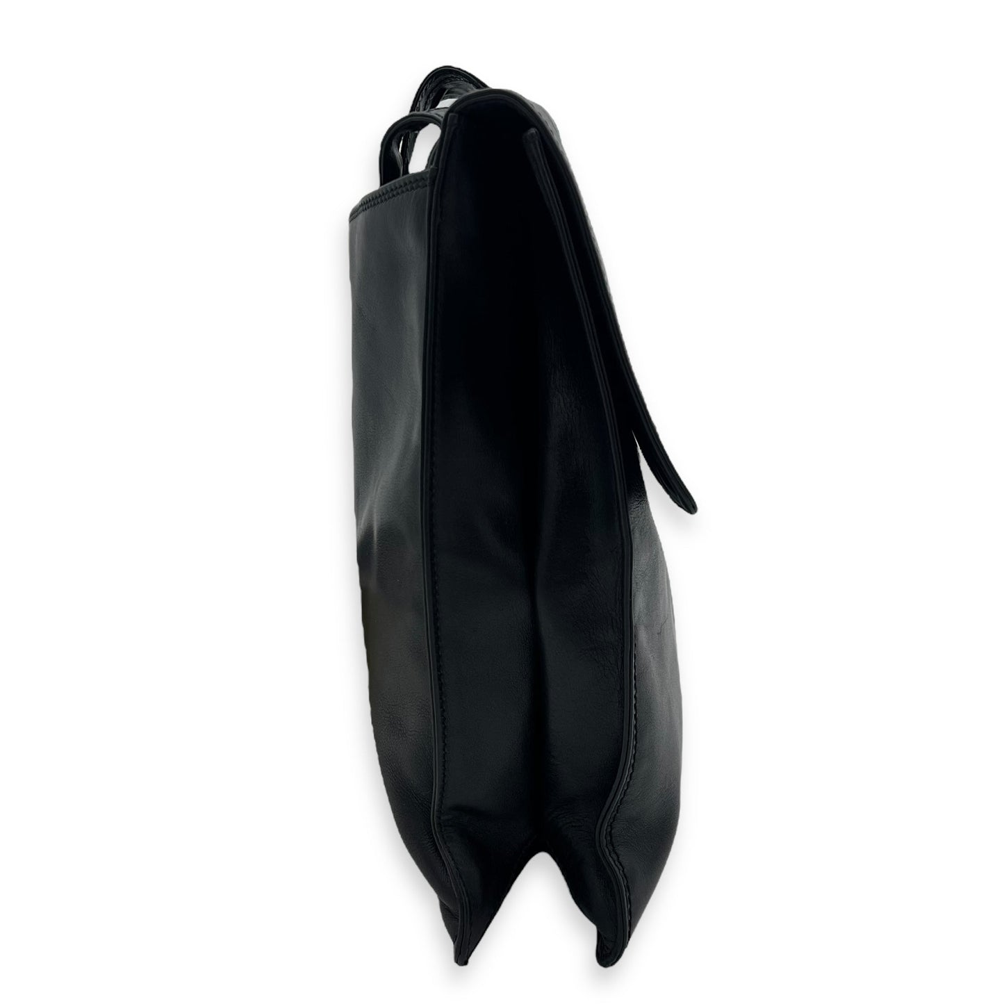 Vintage CC Black Crossbody Bag in Calfskin, Gold hardware