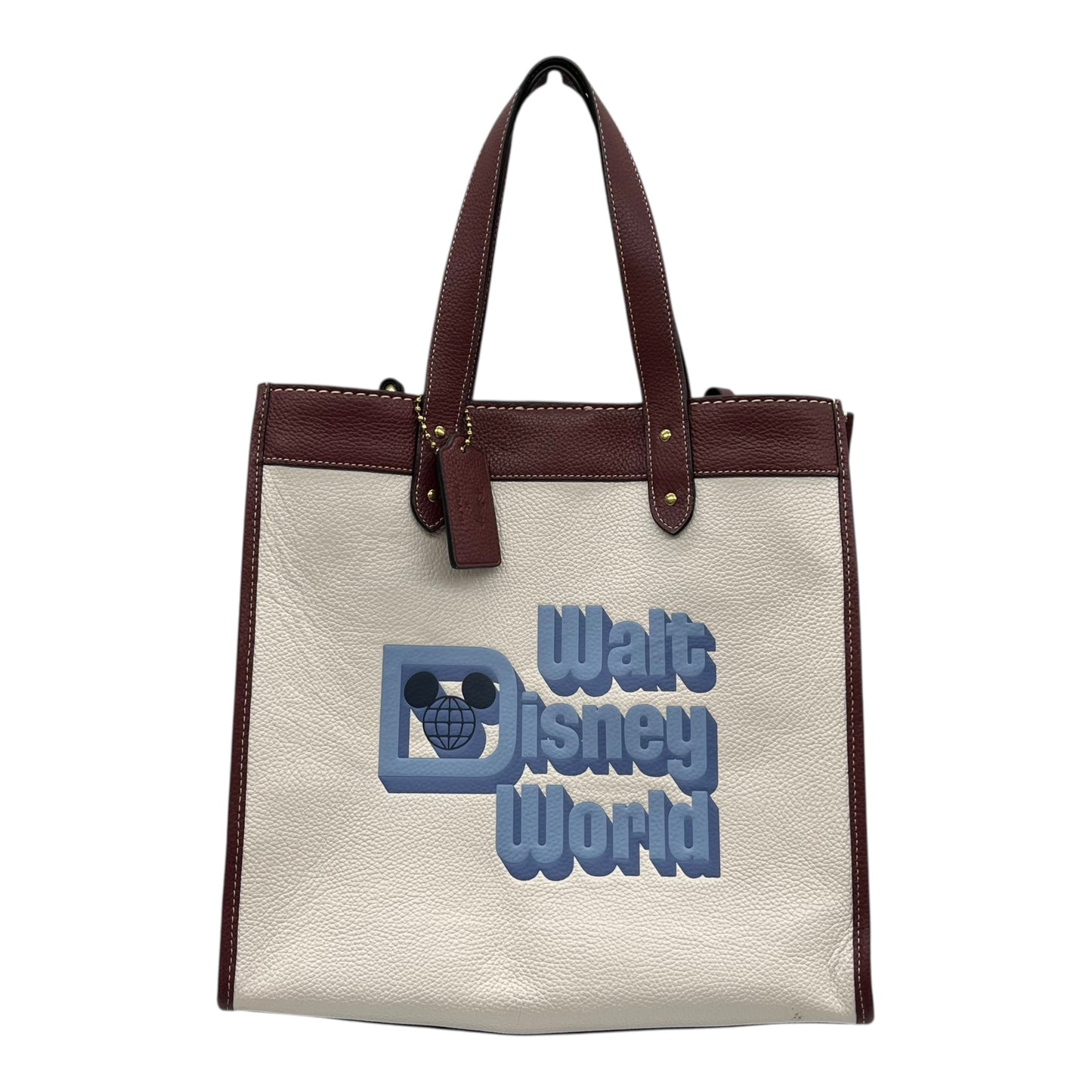Handbag Designer By Coach In Brown & Cream, Size:Medium