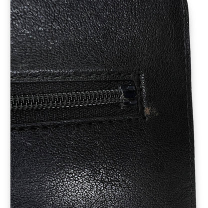 Mademoiselle Black Wallet on Chain in Calfskin, Gold hardware