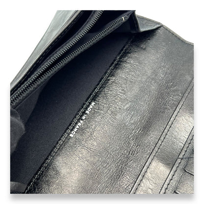 Reissue Wallet Black in Calfskin, Ruthenium hardware