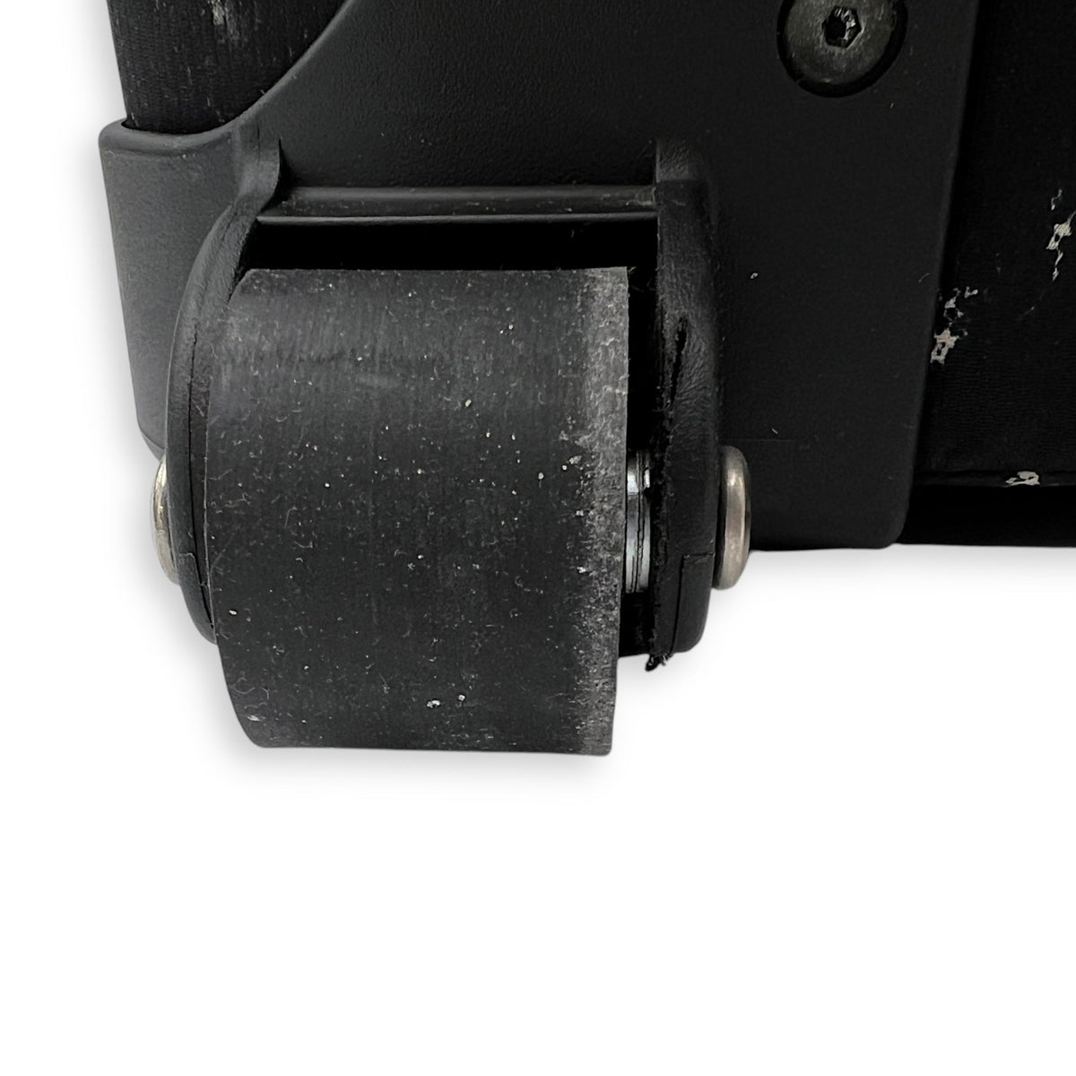 Suitcase Luggage Black in Nylon, Silver hardware