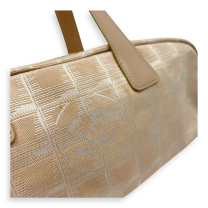 Travel Line Top Handle Bag Beige in Canvas, Gold hardware