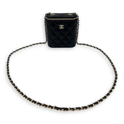 CC Vanity Bag Black in Lambskin, Gold hardware