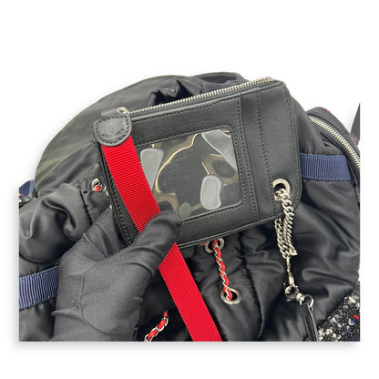 Astronaut  Backpack Multi-colour in Tweed, Silver hardware