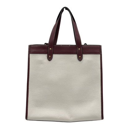 Handbag Designer By Coach In Brown & Cream, Size:Medium