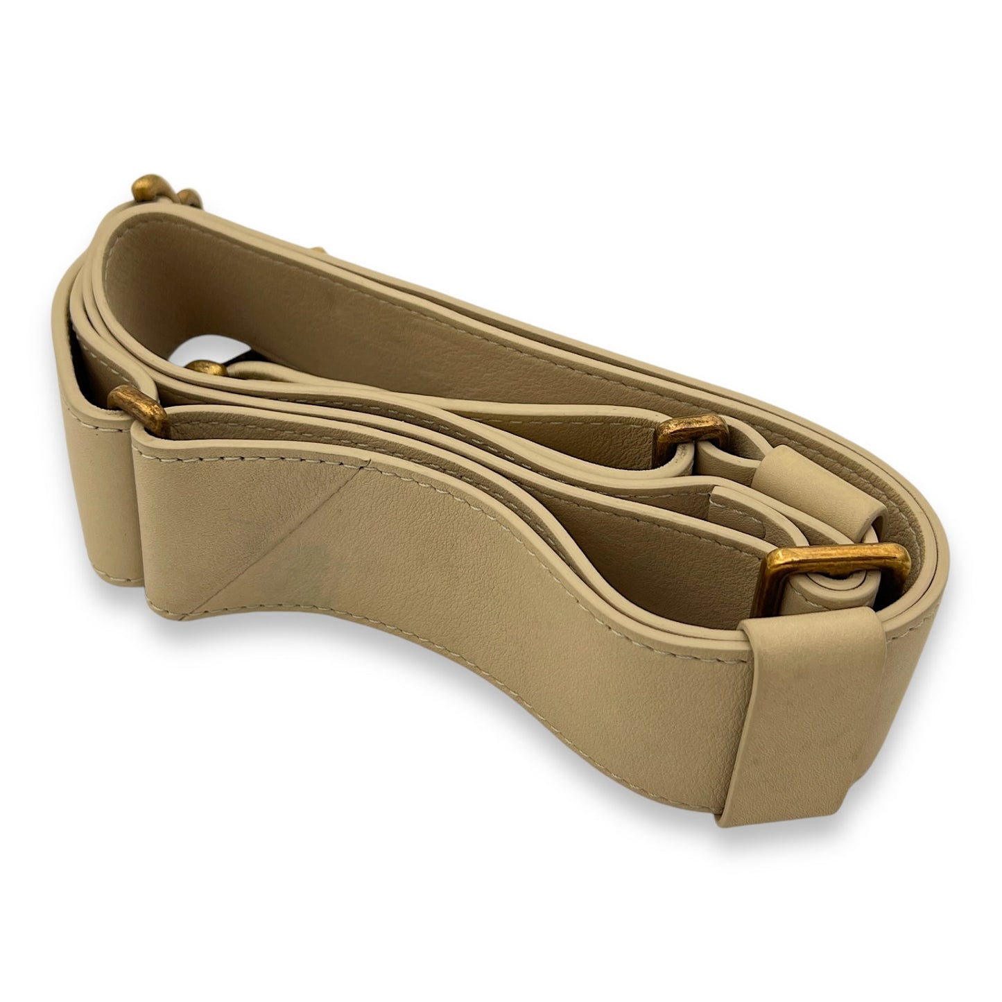 Drawstring CC White Bucket Bag in Lambskin, Gold hardware
