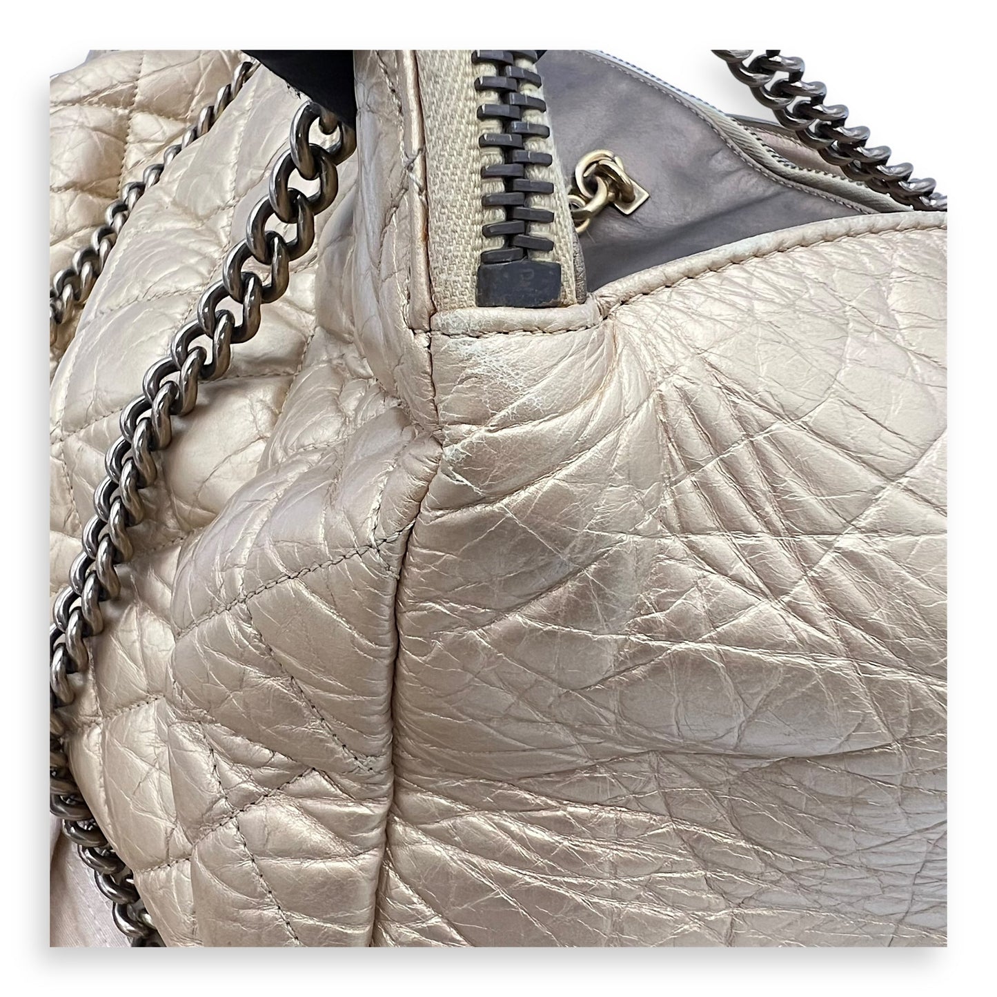 2 WAY BAG Top Handle Bag Gold in Calfskin, Brushed Gold hardware
