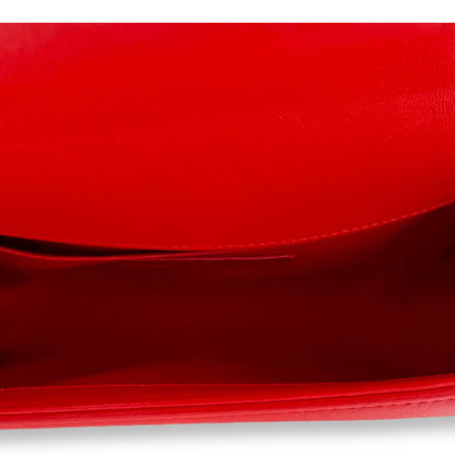 Boy Small Red Shoulder Bag in Lambskin, Gunmetal hardware