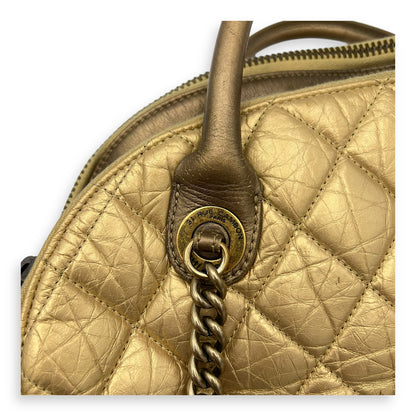 2 WAY BAG Top Handle Bag Gold in Calfskin, Brushed Gold hardware
