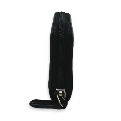 CC Wallet Black in Caviar Leather, Gold hardware