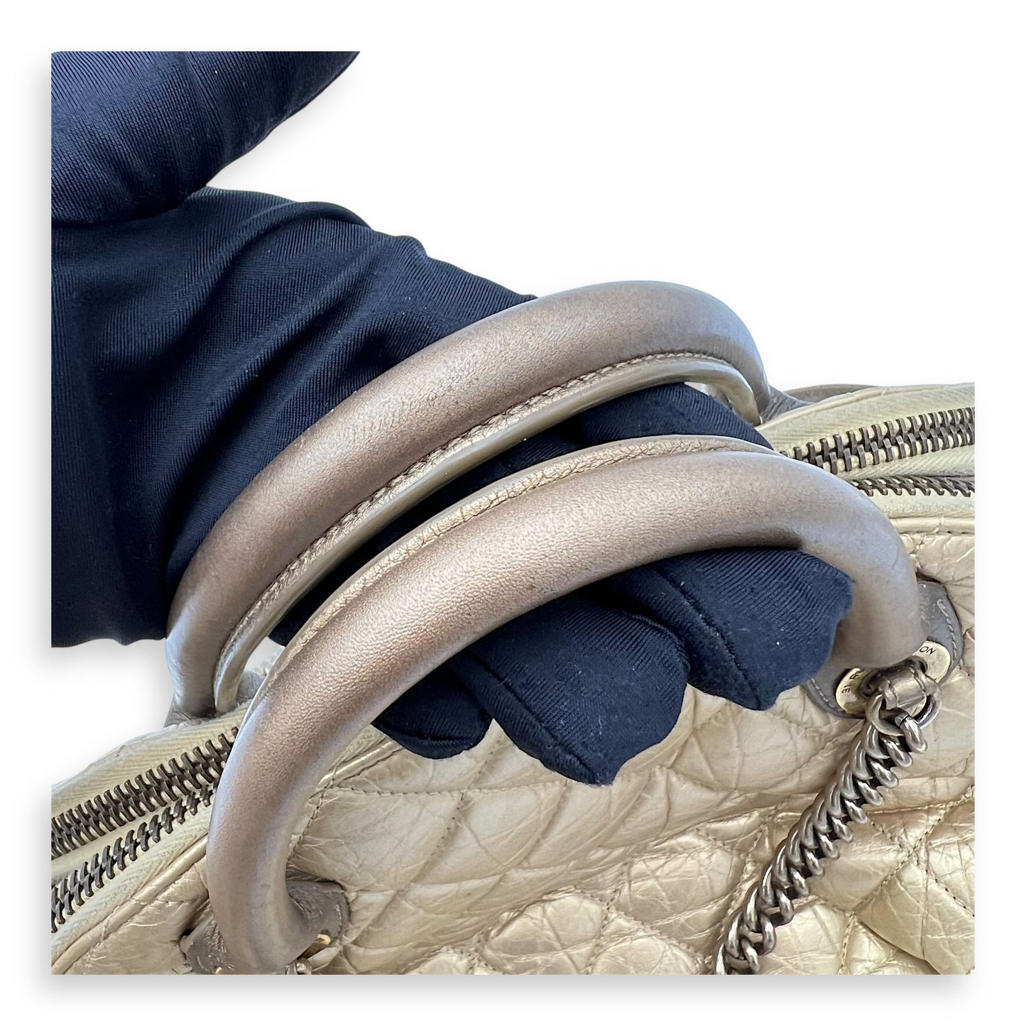 2 WAY BAG Top Handle Bag Gold in Calfskin, Brushed Gold hardware