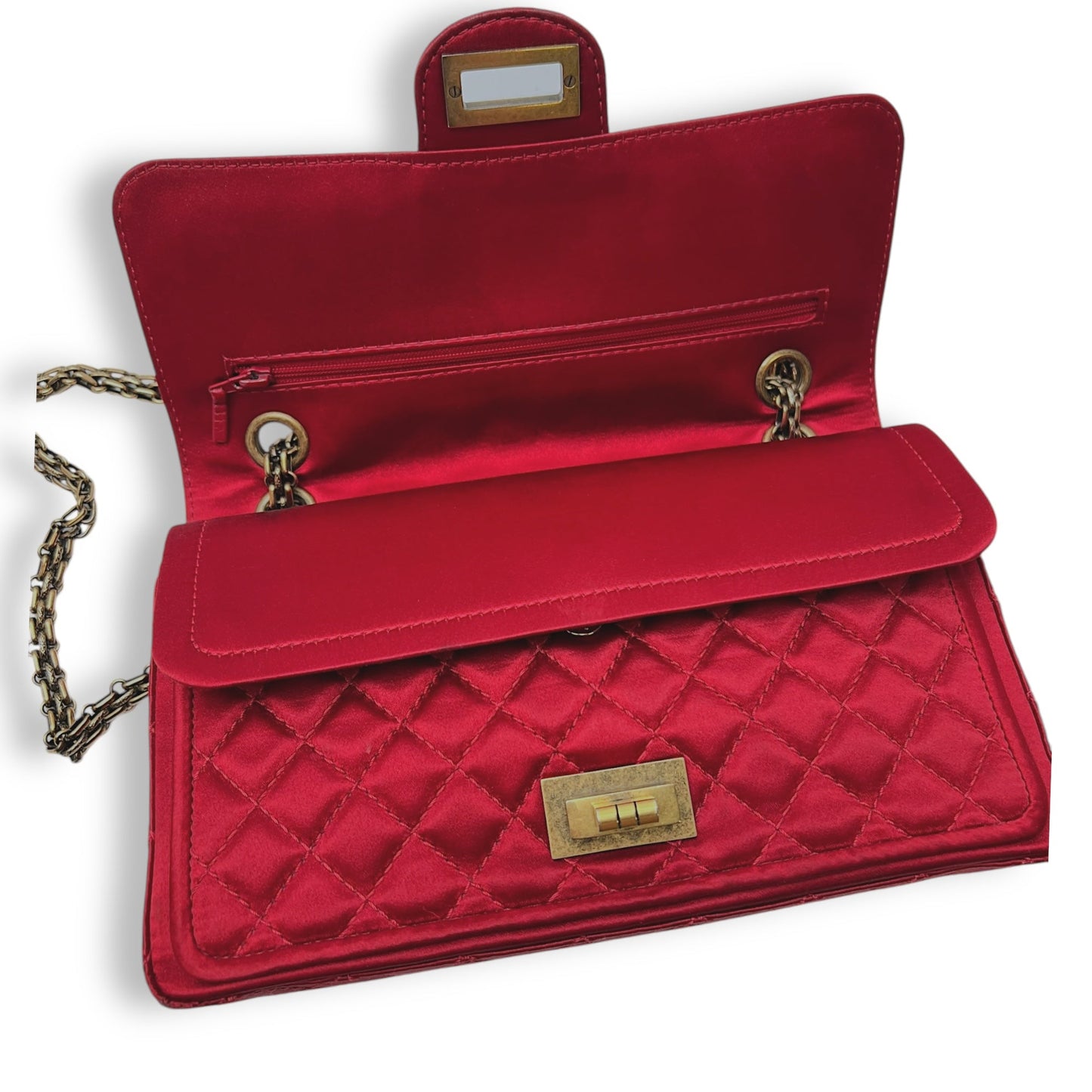 2.55 Reissue  225 Shoulder bag in Satin, Gold Hardware