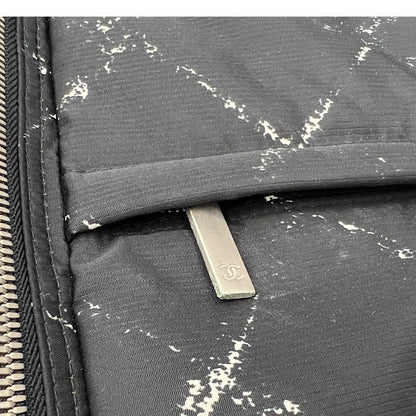 Suitcase Luggage Black in Nylon, Silver hardware