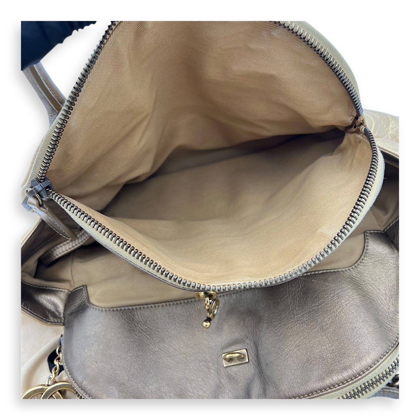 2 WAY BAG Top Handle Bag Gold in Calfskin, Brushed Gold hardware