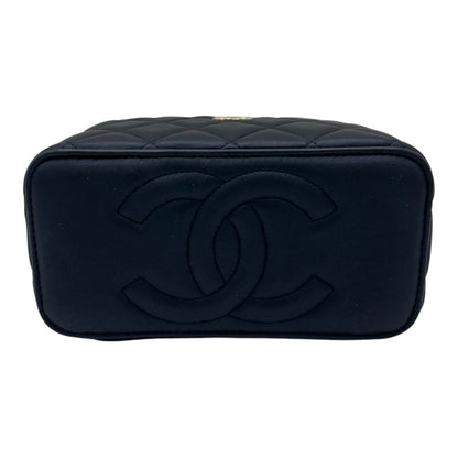 CC Vanity Bag Blue in Lambskin, Gold hardware