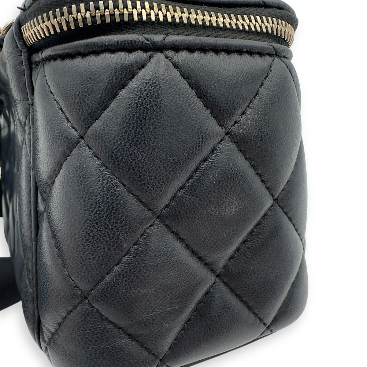 CC Vanity Bag Black in Lambskin, Gold hardware