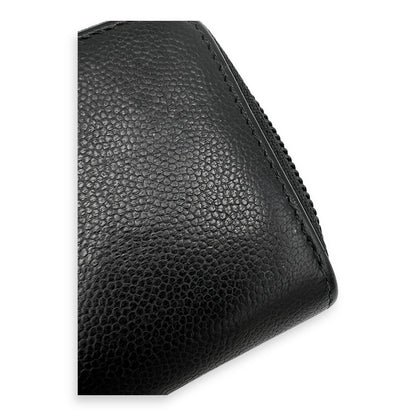 CC Wallet Black in Caviar Leather, Gold hardware