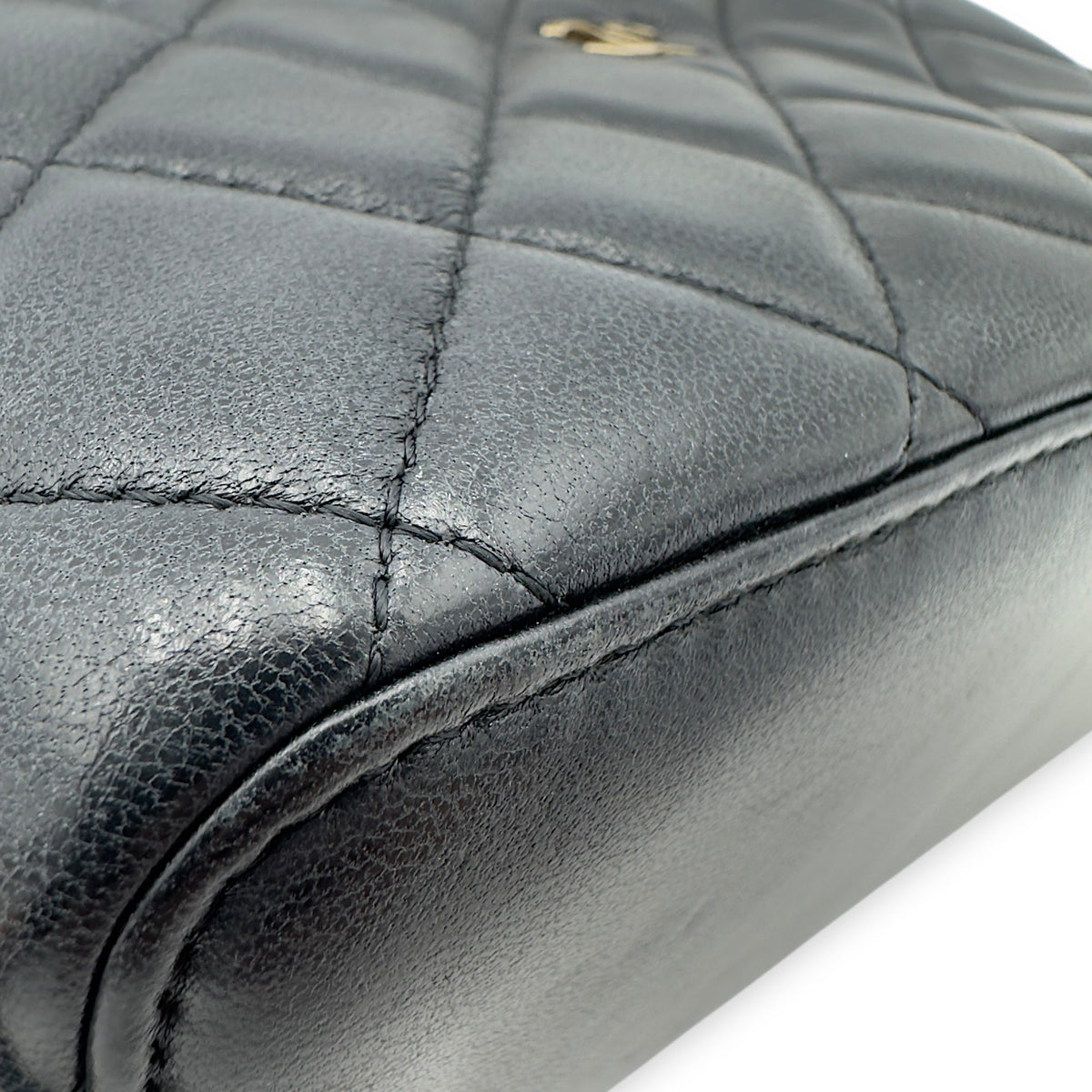 CC Vanity Bag Black in Lambskin, Gold hardware
