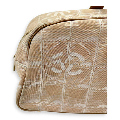 Travel Line Top Handle Bag Beige in Canvas, Gold hardware