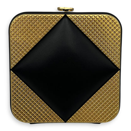 METAL Crossbody Bag Black in Lambskin, Gold hardware