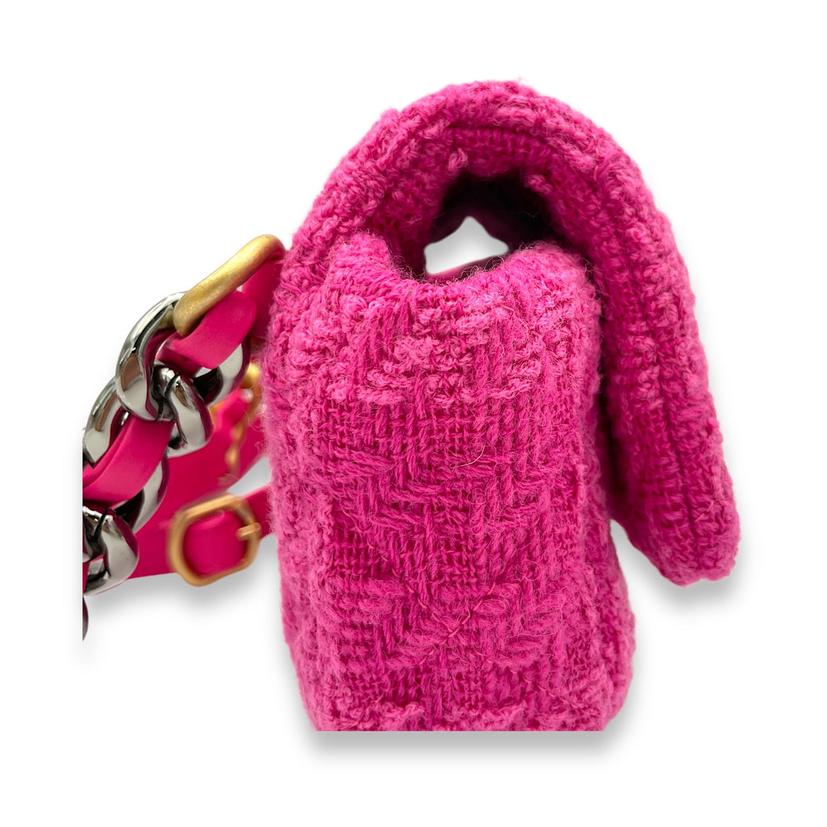 C19 Belt Bag Pink in Tweed, Mixed hardware