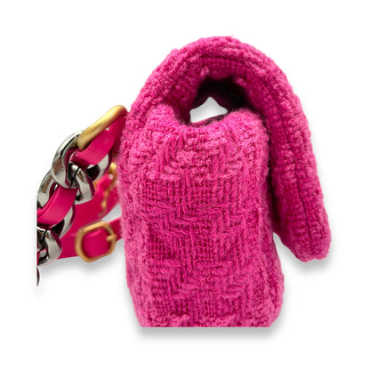 C19 Belt Bag Pink in Tweed, Mixed hardware