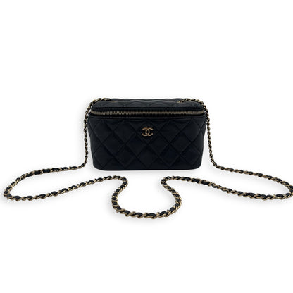 CC Vanity Bag Black in Lambskin, Gold hardware