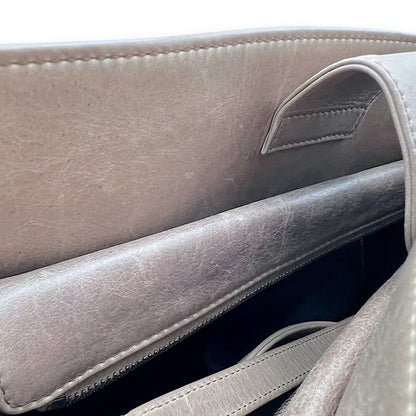 Boy Top Handle Bag Beige in Calfskin, Gunmetal hardware