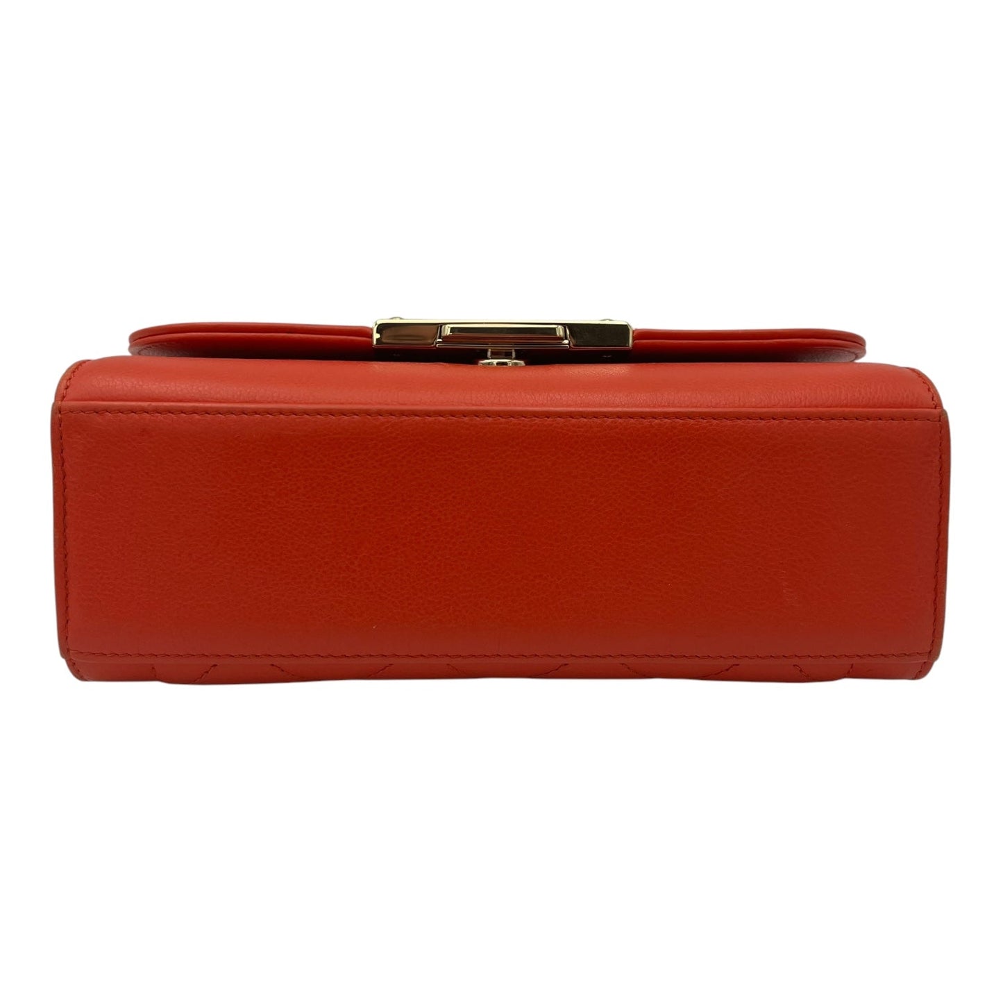 2 way bag Orange Crossbody Bag in Calfskin, Gold hardware