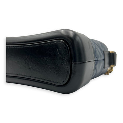 Gabrielle Crossbody Bag Small Blue in Calfskin, Mixed hardware