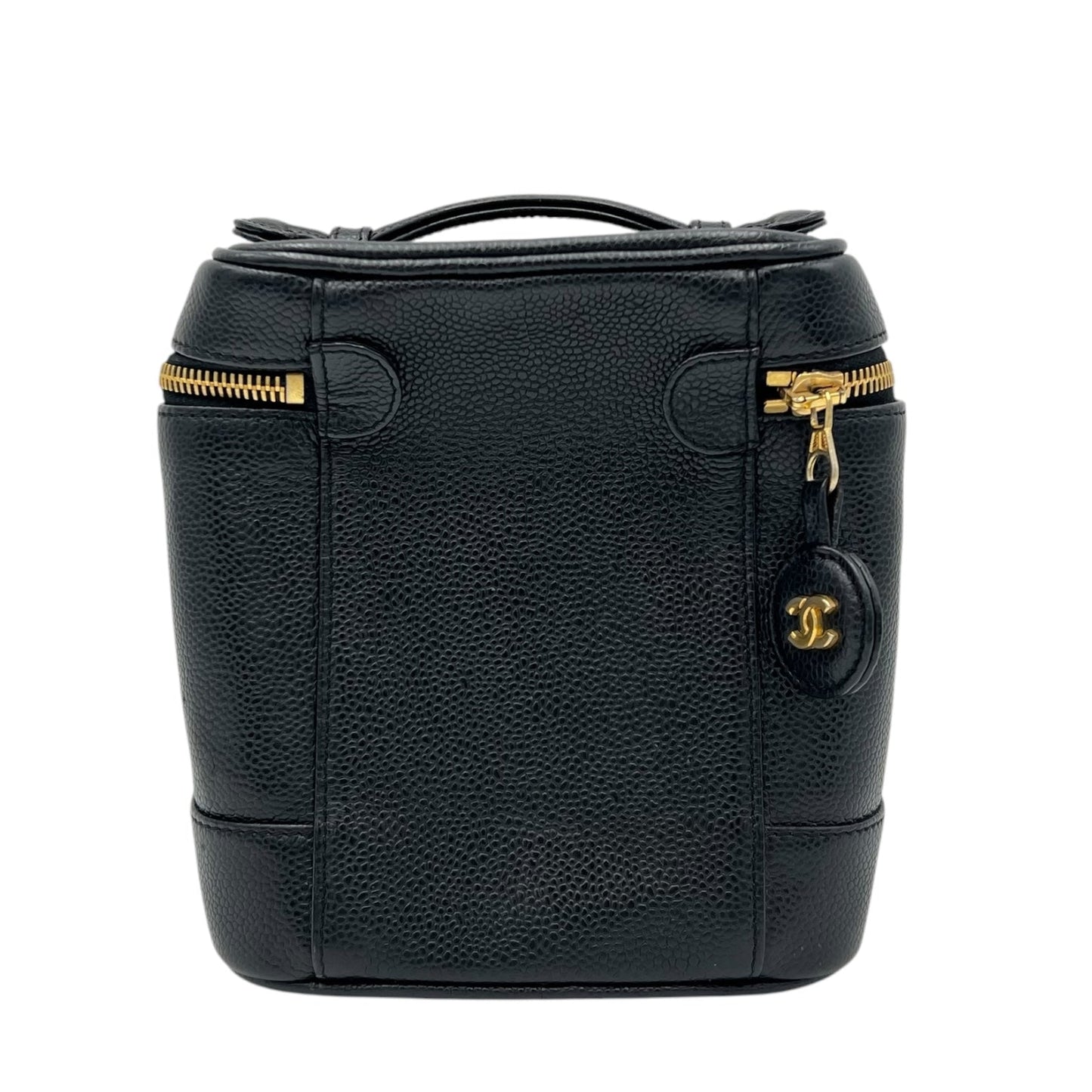 CC Vanity Bag Black in Caviar Leather, Gold hardware