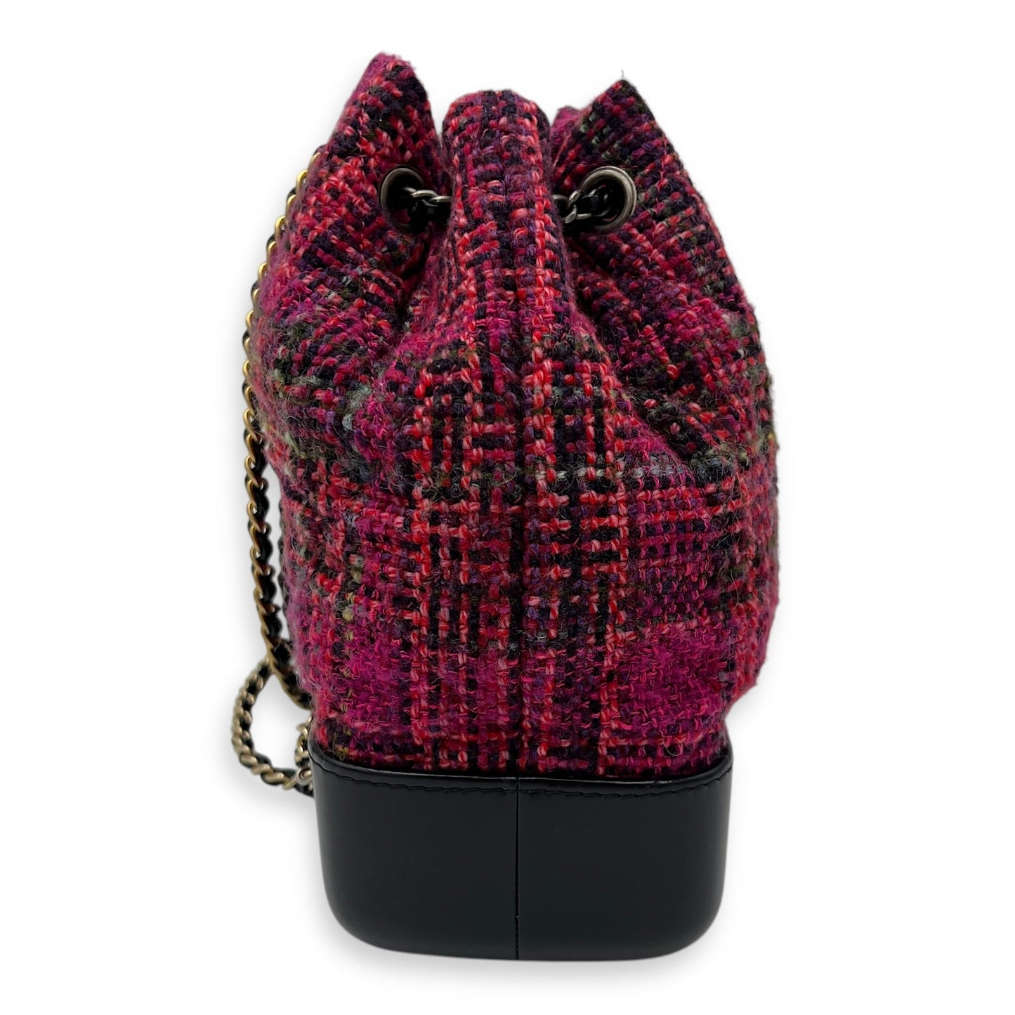 Gabrielle Pink Backpack in Tweed, Mixed hardware