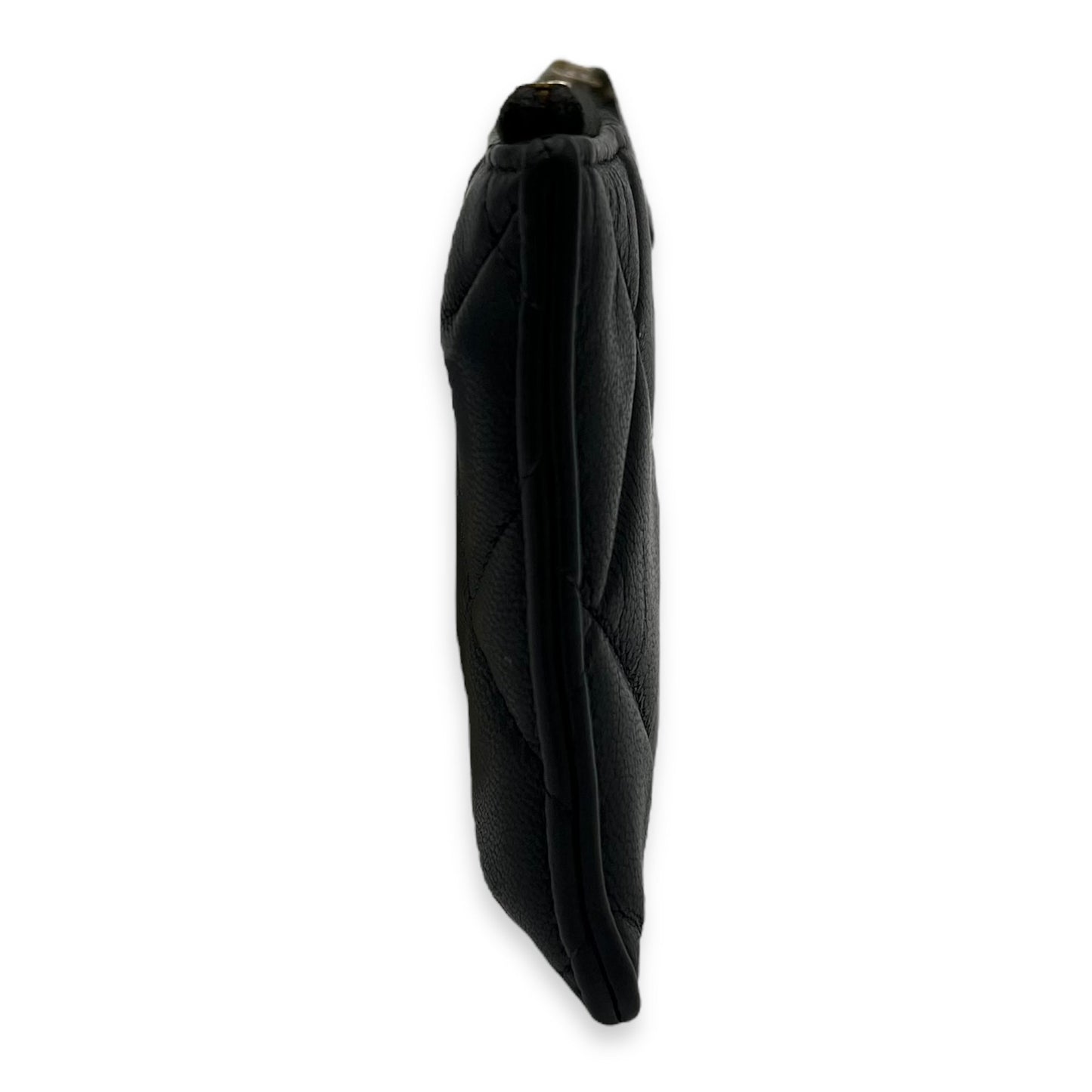 C19 Black Wallet in Calfskin, Gold hardware