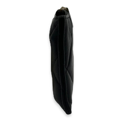 C19 Black Wallet in Calfskin, Gold hardware