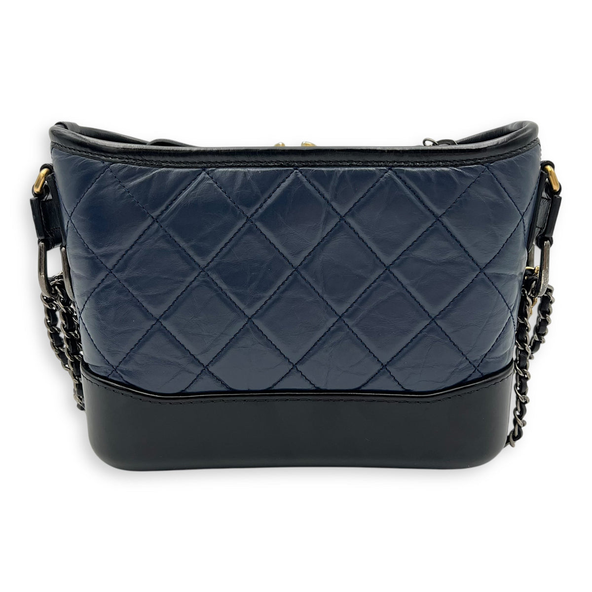 Gabrielle Crossbody Bag Small Blue in Calfskin, Mixed hardware