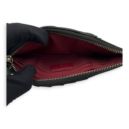 C19 Black Wallet in Calfskin, Gold hardware