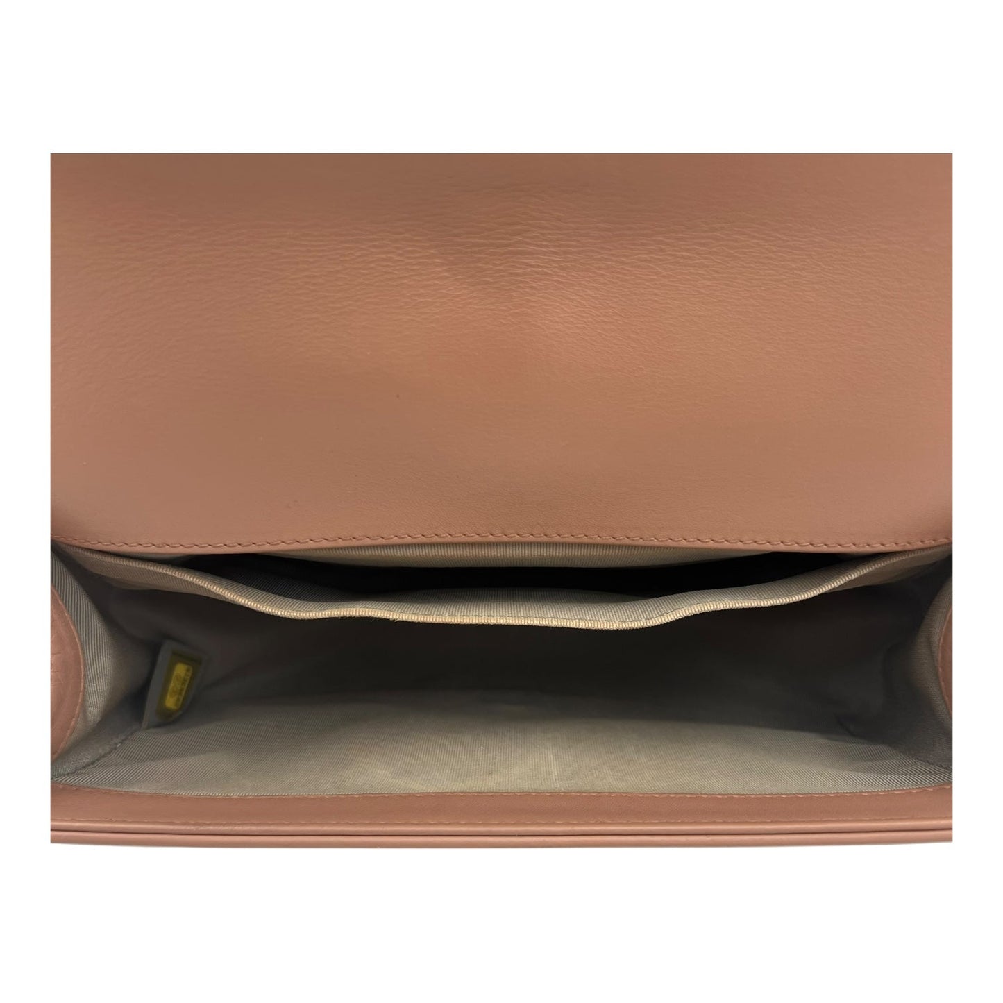 Boy Medium Pink Shoulder Bag in Calfskin, Ruthenium hardware