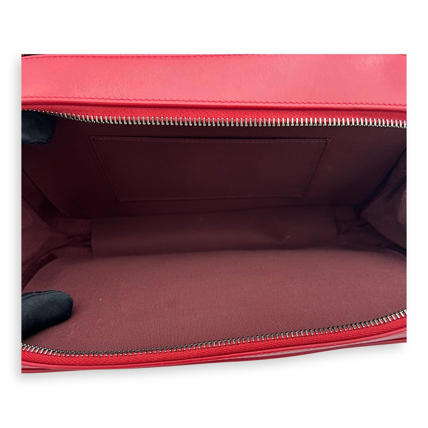 Coco Boy Camera Red Crossbody Bag in Calfskin, Ruthenium hardware