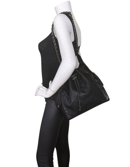 Chanel 2026 Black Leather Medium 25 Hobo