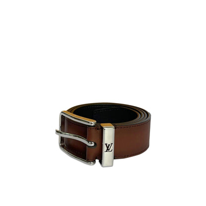 Louis-Vuitton Pont Neuf 35mm Belt Calfskin Brown SHW