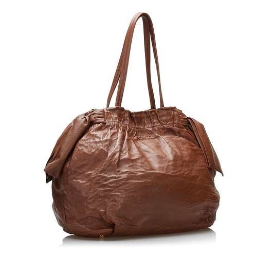 Prada Calf Leather Tote (SHG-7BWWwO)