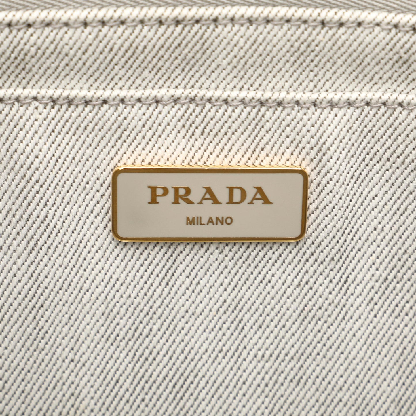 Prada Canapa Logo Denim Satchel (SHG-wHZCCJ)