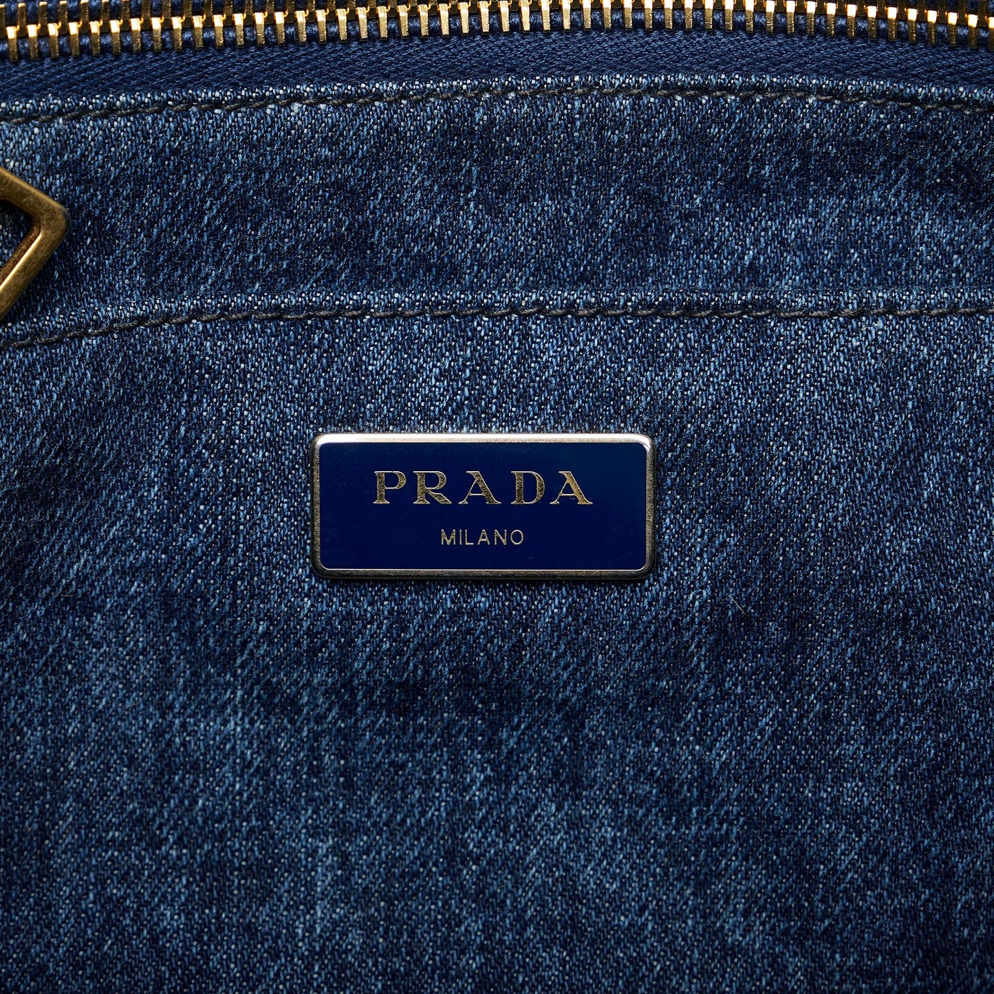 Prada Canapa Logo Denim Tote Bag (SHG-kCfCD3)