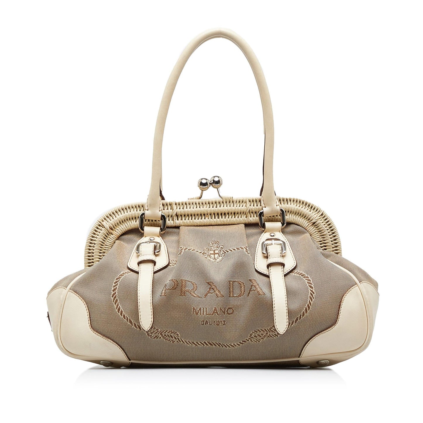 Prada Canapa Logo Frame Handbag (SHG-WZ7S4Z)