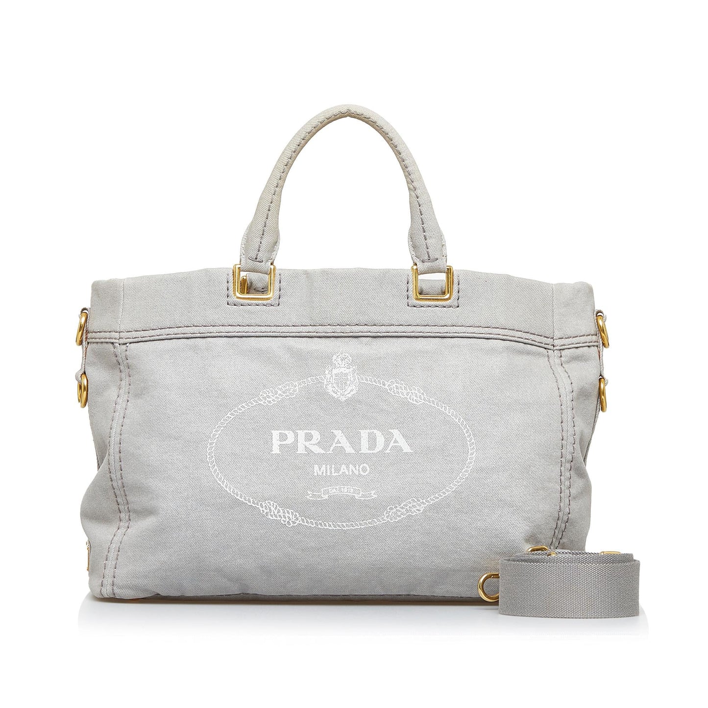 Prada Canapa Logo Satchel (SHG-CppVDq)