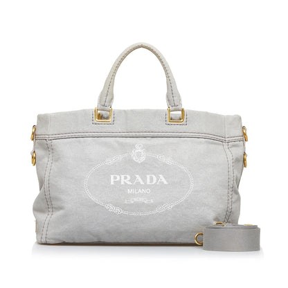 Prada Canapa Logo Satchel (SHG-CppVDq)